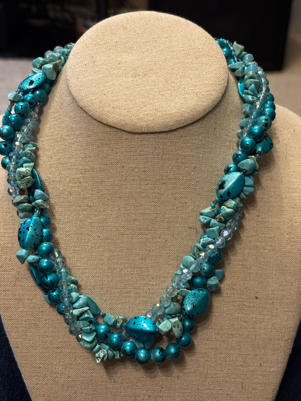 Turquoise Multi-Strand Beaded Necklace - Women's Jewelry